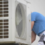 "Professional Air Conditioner Inspection by Al-Noaim Air Conditioning on Made in Saudi Gate."