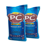 Two packages of PC Basmati Rice Silver Treat, featuring a blue design with white and gold text.