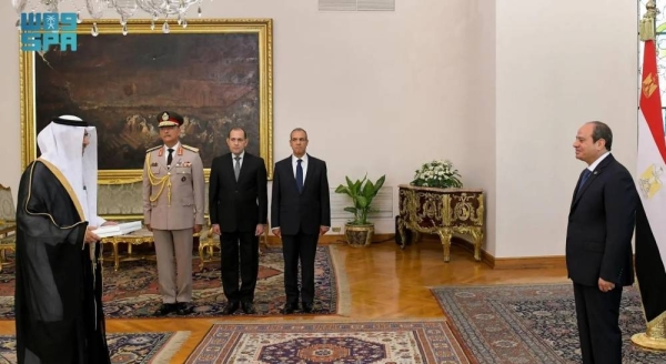 Saudi ambassador to Egypt presents credentials to President El-Sisi