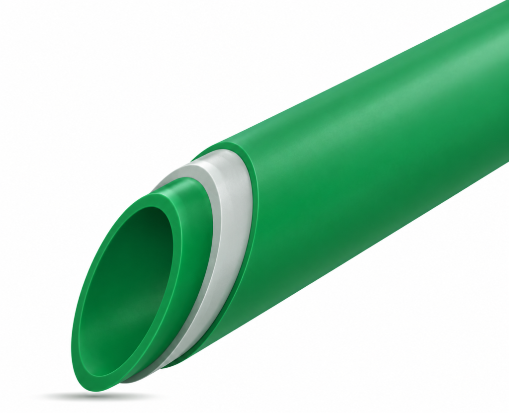 ماسورة فايبرخضراء متعددة الطبقات 5.8 متر 20 ملم – PPR Pipe 20mm 5.8Mt With Fiber Glass PN20