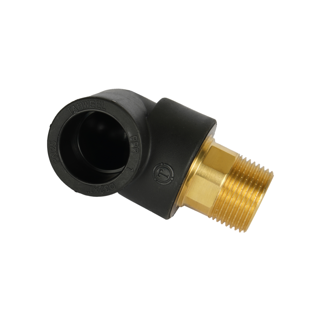 كوع سن خارجي 32*1″ معزول – “Transition Elbow Male with UV Resistance 32X1
