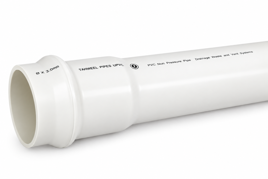 ماسورة 6 متر – جلبة (كلاس 3)‬‏ ‫160ملم* 4.7 ملم‬‏ – TW PVC CL3-160MM X 4.7MM 6M SJ