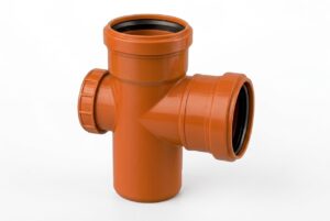 مشترك بجوان 75مم 87.5° بباب كشف – Tee 87.5D 75 mm with access cap-Golden Brown