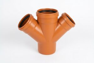 مشترك صليبة بجوان 160مم 45° – Double branch 160 mm -Golden Brown
