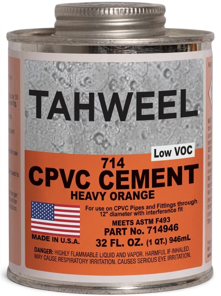 غراء حار 250 ملم – CPVC Cement 714 Orange/Heavy 250 mL