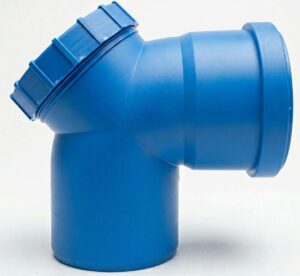 كوع بغطاء كشف – 110 ملم صامت ربر – Elbow with access cap 110 -Silent PP