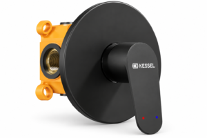 خلاط دفن دائرى 1 مخرج KESSEL أسود – Concealed shower Mixer 1 Way Black KESSEL