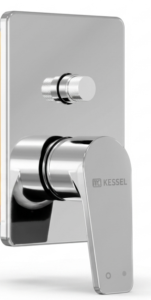 غطاء خلاط دفن مربع كروم 2 مخرج – SS KESSEL T – Chrome mixer plate Two outlets